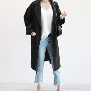 Open-front Linen Coat
