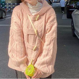 Toggle Cardigan Pink - One Size