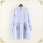 Peter-pan Collar Embroidered Dress
