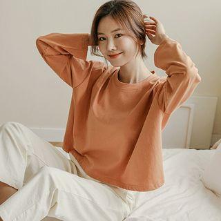 Round-neck Cropped Boxy T-shirt