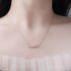 Curved Necklace Necklace - Silver - One Size