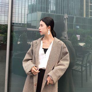Loose-fit Woolen Coat As Figure - One Size