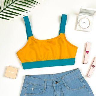 Contrast Crop Tank Top
