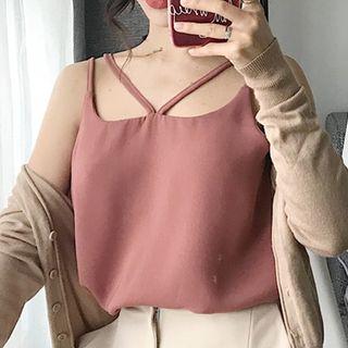 Spaghetti Strap V-neck Top