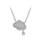 925 Sterling Silver Cloud Necklace With Austrian Element Crystal Silver - One Size