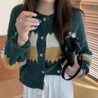 Long-sleeve Stripe Loose Fit Cardigan