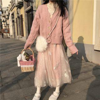 Cardigan / Top / Mesh Skirt