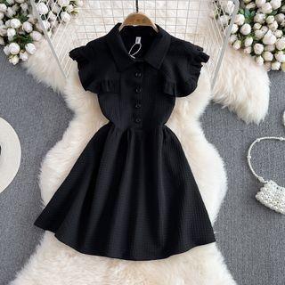 Ruffle Sleeve A-line Mini Dress
