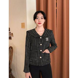 Dali Hotel Sailor-collar Tweed Jacket