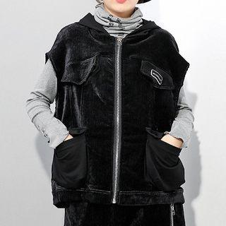Logo Zip Vest Black - One Size