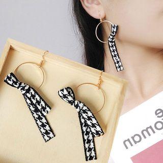 Houndstooth Hoop Earring