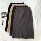 Knit Straight-fit Skirt