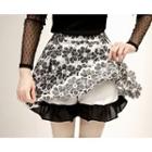 Inset Shorts Floral Lace Mini Skirt
