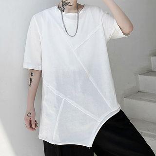 Elbow-sleeve Irregular T-shirt