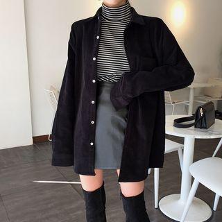 Corduroy Shirt Black - One Size