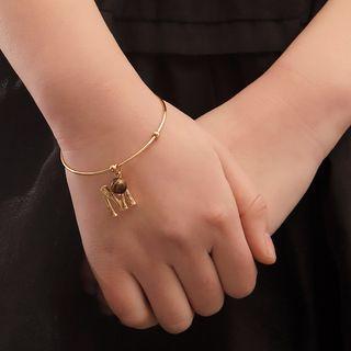 Lettering Pendant Alloy Bracelet