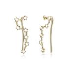 Simple Plated Champagne Gold Star Earrings Champagne - One Size
