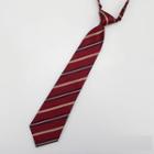 Striped No Tie Neck Tie Red - One Size