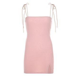 Ribbed Mini Spaghetti Strap Dress