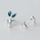 S925 Silver Plant & Shovel Non-matching Stud Earrings