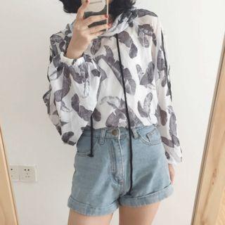 Leaf Print Hoodie