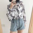 Leaf Print Hoodie