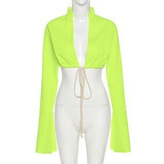 Cropped Light Open Front Jacket