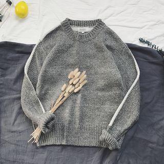 Round Neck Color Block Sweater