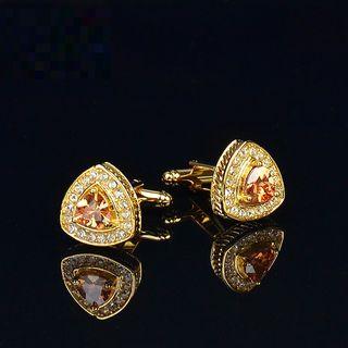 Rhinestone Triangle Cufflinks