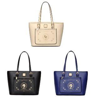 Faux-leather Embroidered Tote