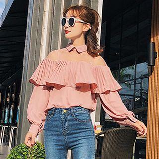 Ruffle Mesh Panel Top