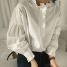 Frill-trim Dotted Blouse