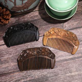 Embossed Wooden Hair Comb