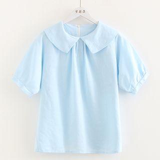 Peter Pan Collar Puff Sleeve Top