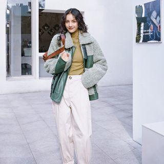 Wool Patchwork Coat