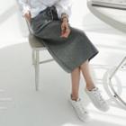 Drawcord H-line Midi Skirt