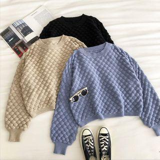 Plain Crewneck Long-sleeve Long-sleeve Sweater