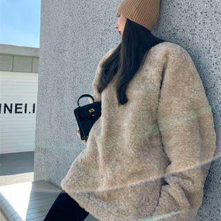Long-sleeve Fleece Loose-fit Pullover