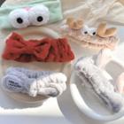 Animal / Bow Coral Fleece Face Wash Headband (various Designs)