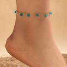 Embellished Anklet 21833 - Gold & Blue - One Size