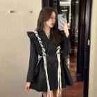 Lace-up A-line Cutout Mini Dress