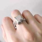 Rectangle Ring J2376 - Silver - One Size