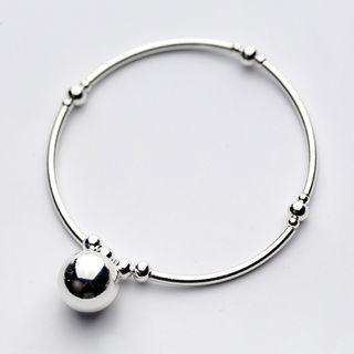 S925 Sterling Silver Ball Charm Bangle
