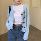 Double-breasted Cardigan Blue - One Size