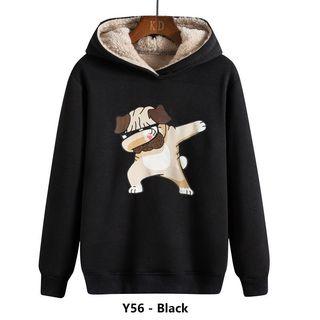 Coupled Matching Dog Print Hoodie