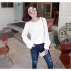 Frill-trim Cotton T-shirt