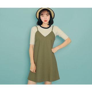 Spaghetti-strap V-neck Dress