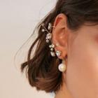 Rhinestone Branches Earring 1 Pc - White - One Size