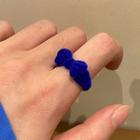 Flocking Bow Ring Bow - Blue - One Size