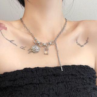 Alloy Pendant Choker Silver - One Size